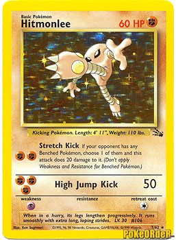 Pokemon Fossil Holo Rare Hitmonlee #7