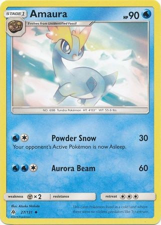 unidentified fossil pokemon card value Pokemon Trading Card Game Sun & Moon Forbidden Light Uncommon Amaura #27