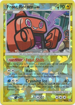 Pokemon Platinum Rising Rivals Single Card Holofoil Rare Frost Rotom RT2