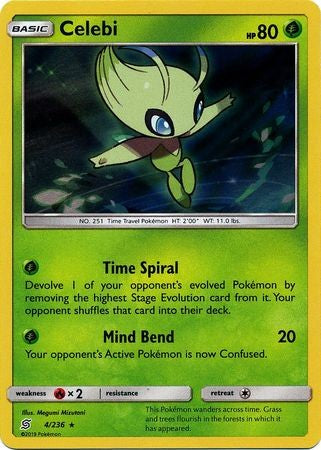 Celebi - 4/236 - Holo Rare Sun & Moon: Unified Minds