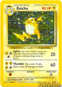 Pokemon Basic Holofoil Card - Raichu 14/102 PokeOrder.com Pokemon Basic Holofoil Card - Raichu 14/102 PokeOrder.com