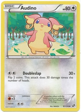 Pokemon Black & White Audino 87/114 Uncommon Card