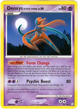 Pokemon Legends Awakened Rare Card - Deoxys Attack Forme 24/146