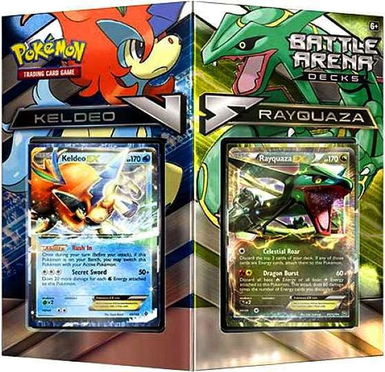 Pokemon Rayquaza vs Keldeo 2-Player Battle Arena Decks