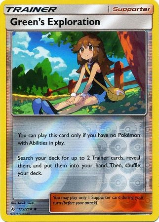 Green's Exploration - 175/214 - Sun & Moon: Unbroken Bonds Uncommon Reverse Holo