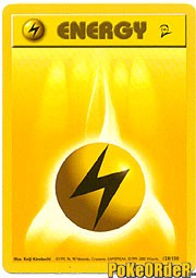 Pokemon Base Set 2 Common Card - Energy Lightning 128/130