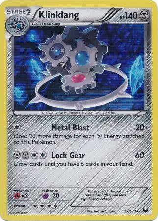 Pokemon Dark Explorers Holo Rare Card - Klinklang 77/108