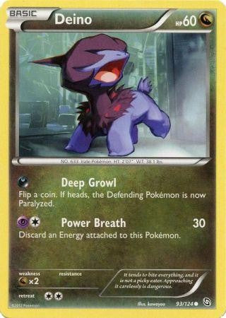Deino 93/124 - Pokemon Dragons Exalted Common Card