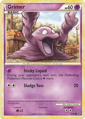 Pokemon Card HeartGold SoulSilver HS Undaunted Common Grimer 50/90