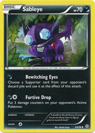 Sableye 44/98 UNCOMMON - Pokemon XY Ancient Origins Card