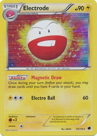 Pokemon Black & White Plasma Freeze Rare Holo Electrode #33 Pokemon Black & White Plasma Freeze Rare Holo Electrode #33