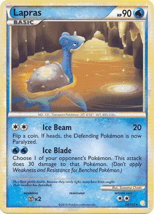 Pokemon HeartGold & SoulSilver HeartGold SoulSilver Rare Lapras #24 Pokemon HeartGold & SoulSilver HeartGold SoulSilver Rare Lapras #24