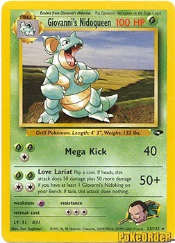 Gym Challenge - Giovanni's Nidoqueen Card
