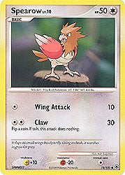 Pokemon Diamond and Pearl Majestic Dawn- Spearow(Common)