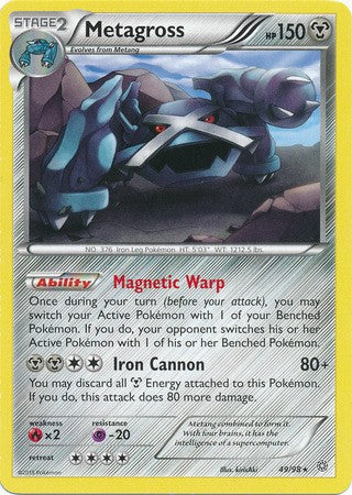 Metagross 49/98 RARE - Pokemon XY Ancient Origins Card