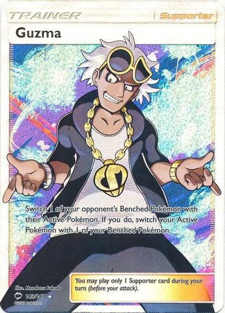 Guzma 143/147 Full Art - Pokemon Sun & Moon Burning Shadows Card