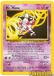 Pokemon Base Set 2 Rare Card - Mr. Mime 27/130