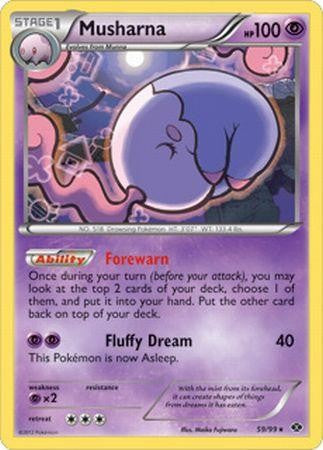 Pokemon Next Destinies Rare Card - Musharna 59/99
