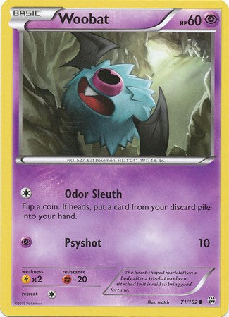 Woobat 71/162 Common - Pokemon XY Break Through Card