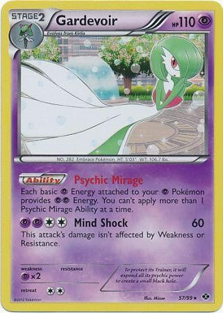 Pokemon Next Destinies Reverse Holo Rare Card - Gardevoir 57/99
