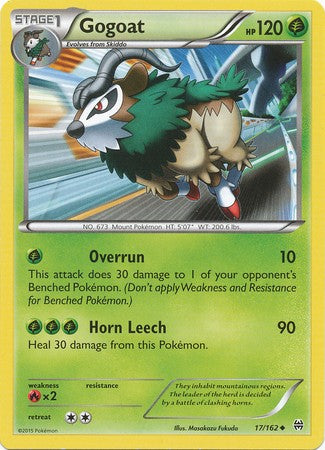 Gogoat 17/162 Uncommon - Pokemon XY Break Through Card