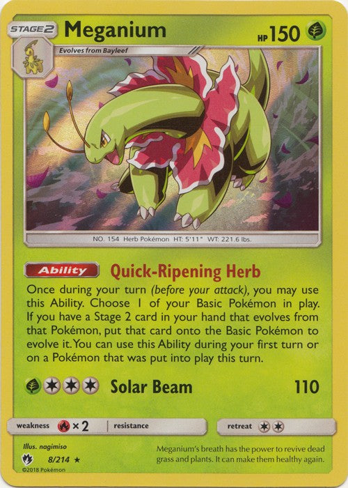 Meganium - 8/214 Pokemon » SM Lost Thunder HR