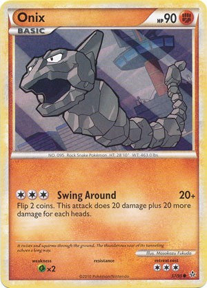 Pokemon Card HS Unleashed Single Card Common Onix 57/95 PokeOrder.com Pokemon Card HS Unleashed Single Card Common Onix 57/95 PokeOrder.com
