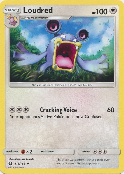 Loudred 118/168 Uncommon - Celestial Storm SM7 Pokemon Card