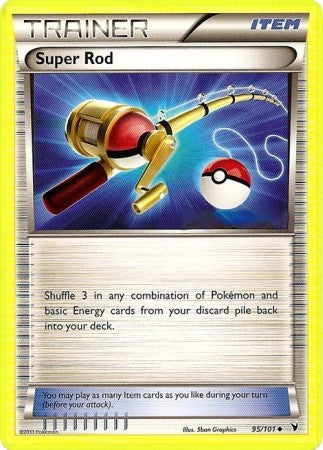 Pokemon Noble Victories Uncommon Trainer Card - Super Rod 95/101