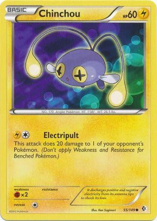 Chinchou 55/149 - Pokemon Boundaries Crossed Common Card
