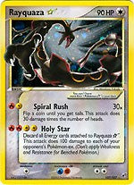 Pokemon EX Deoxys Ultra Rare Card - Rayquaza * 107/107