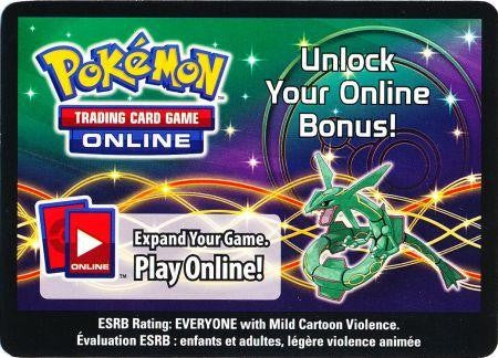 Rayquaza Tin Unused Code Card