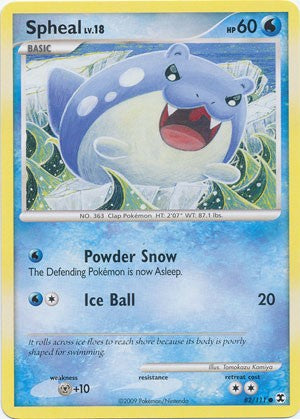 Pokemon Platinum Rising Rivals Single Card Common Spheal 82/111 –