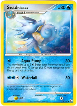 pokemon seadra card Vintage Uncommon - Seadra Legendary Series Non-Holo Pokemon Card 63/110
