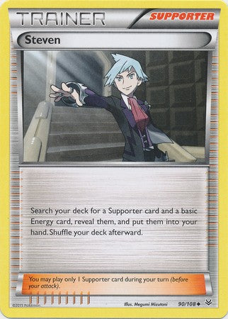 Steven 90/108 Uncommon - Pokemon XY Roaring Skies Card