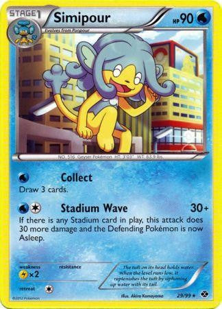 Pokemon Next Destinies Rare Card - Simipour 29/99