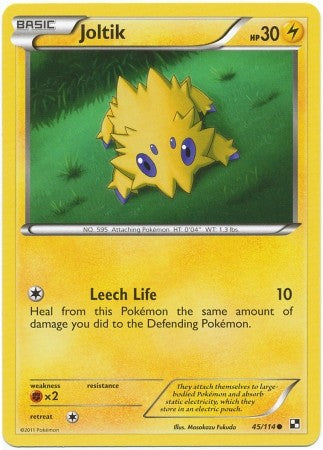 Pokemon Black & White Joltik 45/114 Common Card