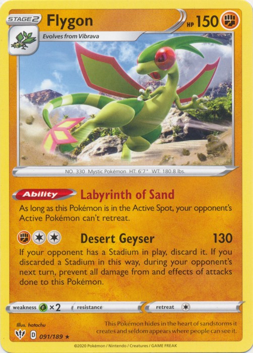 Flygon - 091/189 Pokemon » SWSH Darkness Ablaze Rare