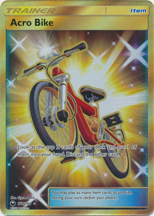 Acro Bike 178/168 Secret Rare - Celestial Storm SM7 Pokemon Card