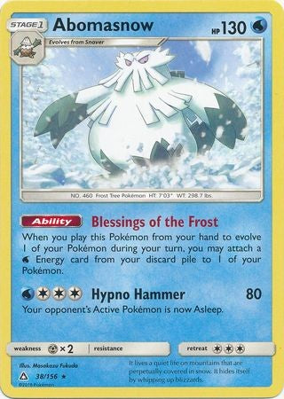 Abomasnow 38/156 Rare - Pokemon Ultra Prism