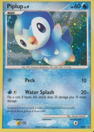 Pokemon Diamond & Pearl Holo Rare Promo Card - Piplup DP03