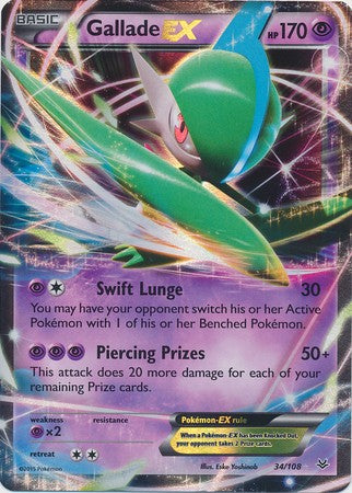 GalladeEX 34/108 Ultra Rare - Pokemon XY Roaring Skies Card
