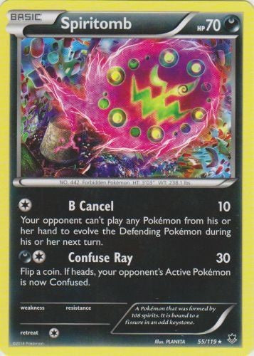 Spiritomb 55/119 - Rare Pokemon XY Phantom Forces Card
