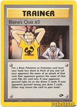 Gym Challenge Trainer - Blaine's Quiz #3