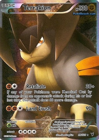 Pokemon Noble Victories Ultra Rare Card - Terrakion 99/101