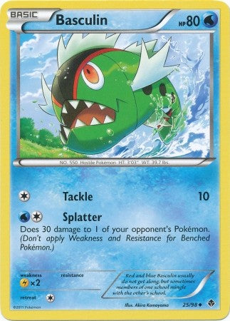Pokemon Emerging Powers Uncommon Card - Basculin 25/98