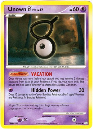 Unown (V) Legends Awakened - Uncommon Damaged Reverse Holofoil Unown (V) Legends Awakened - Uncommon Damaged Reverse Holofoil