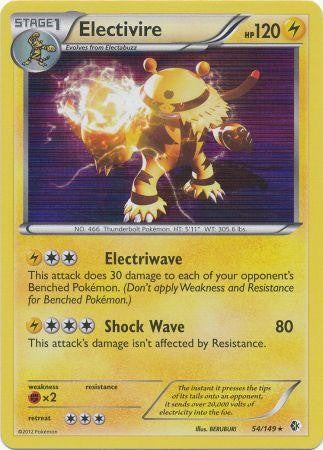Electivire (Cosmos Holo) (54/149) - Blister Exclusives Holofoil - Heavily Played Holofoil Electivire (Cosmos Holo) (54/149) - Blister Exclusives Holofoil - Heavily Played Holofoil