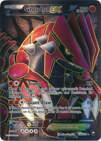 Pokemon Dark Explorers Full Art Ultra Rare Card - Groudon-EX 106/108 Pokemon Dark Explorers Full Art Ultra Rare Card - Groudon-EX 106/108