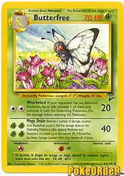 Pokemon Base Set 2 Uncommon Card - Butterfree 34/130
